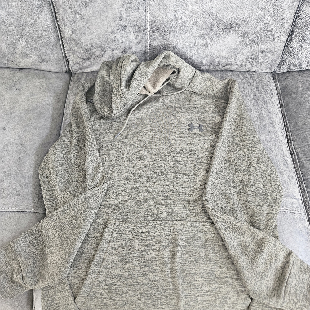 Under Armour Men's Heather Grey Crewneck Hoodie Sweatshirt